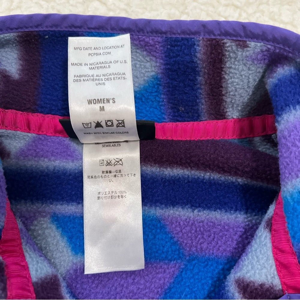 Patagonia Purple & Blue Geometric Fleece Pullover - Picture 11 of 15